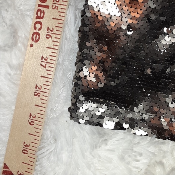 WORTHINGTON BLACK AND SILVER SEQUIN SKIRT - Picture 2 of 6